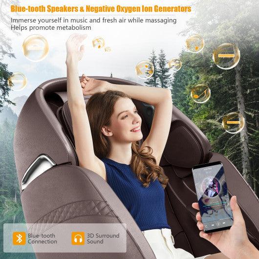 Electric Zero Gravity Massage Chair with SL Track-Brown